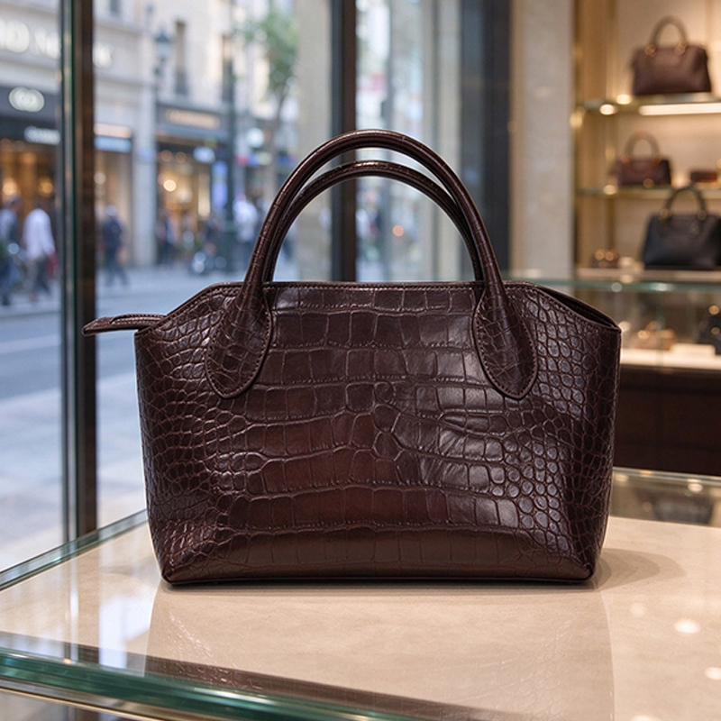 Women Hand Bags For Office - Luxury Women Croc Pattern Top Handle