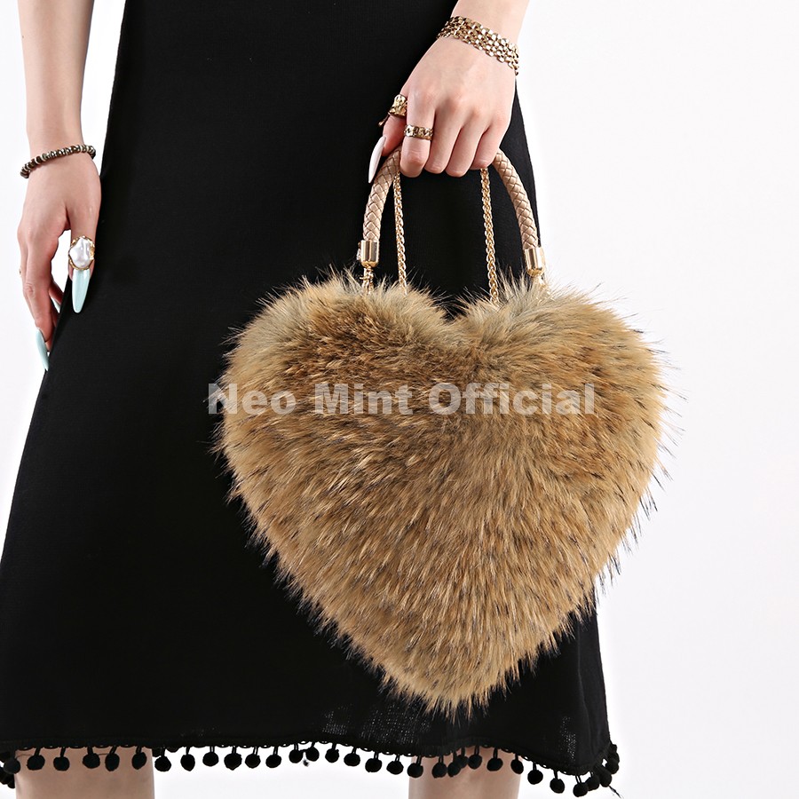 Neo Mint Luxury Faux Raccoon F - Women Bags Ru ulasan dan harga