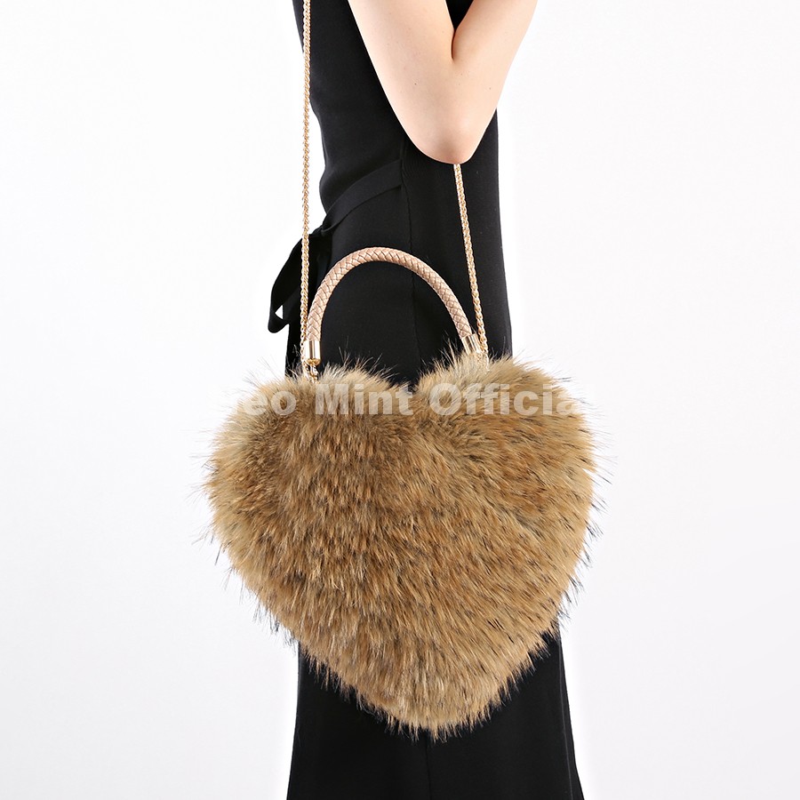 Neo Mint Luxury Faux Raccoon F - Women Bags Ru ulasan dan harga