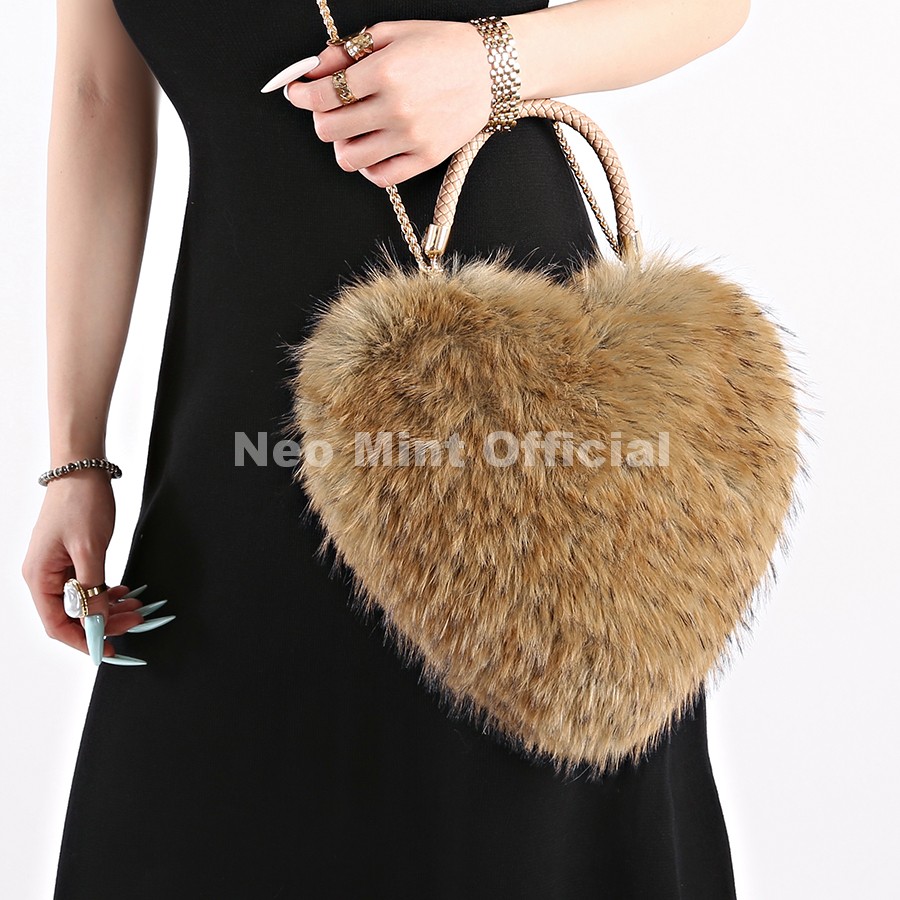 Neo Mint Luxury Faux Raccoon F - Women Bags Ru ulasan dan harga