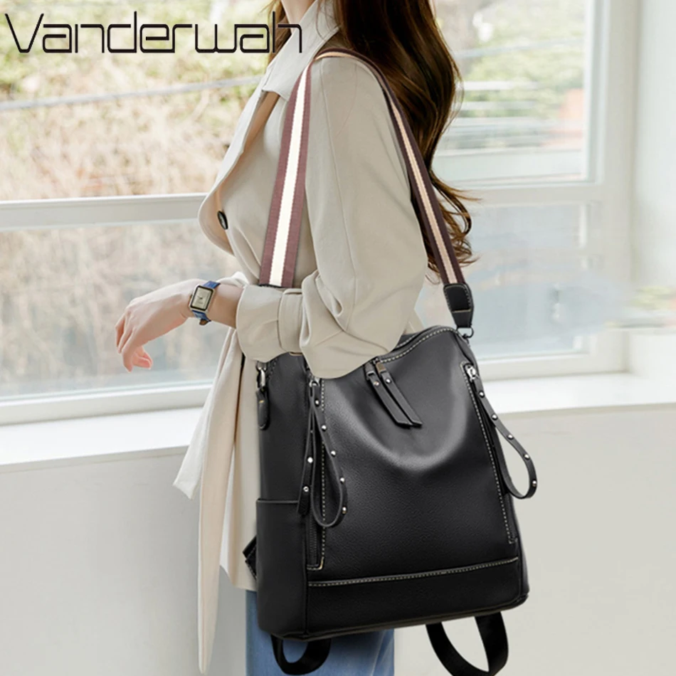 Brand Luxury Backpacks Soft Le - Women Bags Branded ulasan dan harga