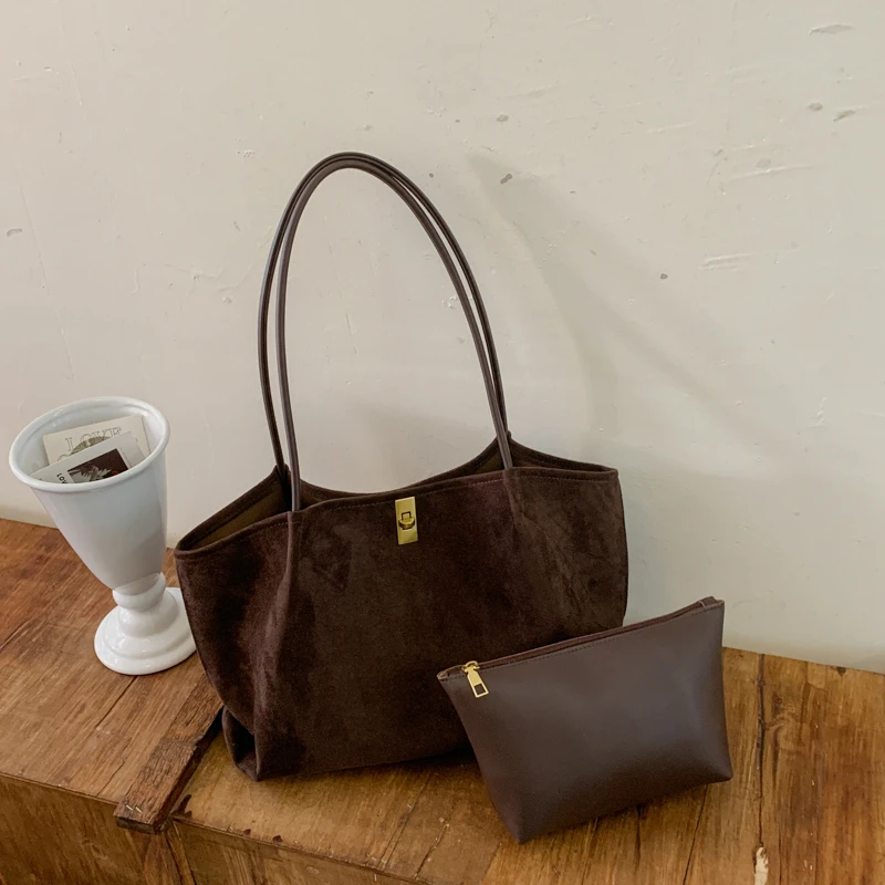 Retro Leopard Print Suede Tote - Women'S Bags Handbags ulasan dan harga